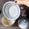 Kiln transformation Gradient Blue Series 10-inch ceramic with stove and lid warm dish pot set, plate and tableware, hotel, banquet, household Application Scenario